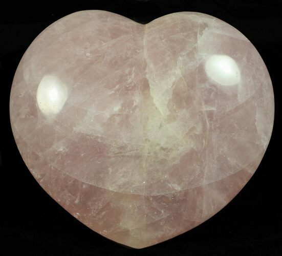 Polished Rose Quartz Heart - Madagascar #57012